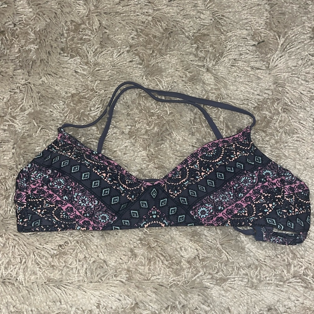 Floral print bikini top